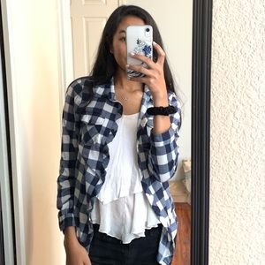 Blue & White Plaid Shirt
